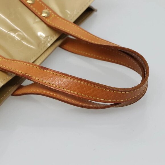 LOUIS VUITTON Monogram Vernis Reade PM Hand Bag Beige M91334 LV Auth 132527 - Picture 8 of 16